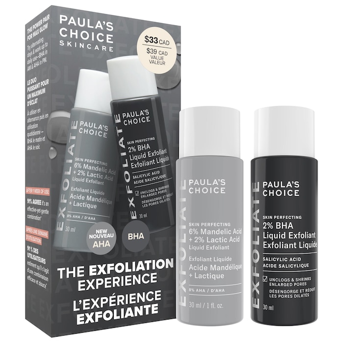 The Exfoliation Experience Kit with 2% BHA + 6% Mandelic Acid AHA ...