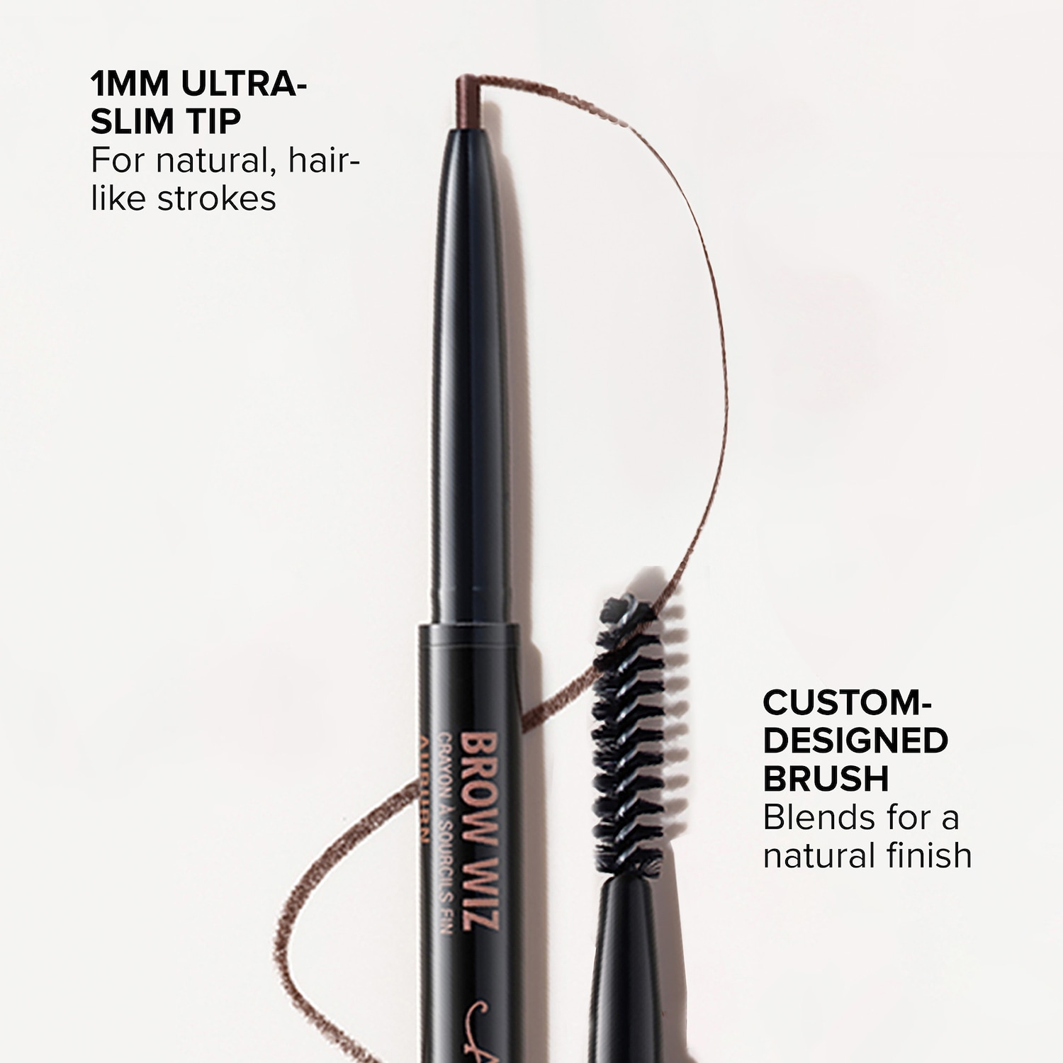 Мини-карандаш для бровей Anastasia Beverly Hills Brow Wiz, ультратонкий, цвет: Пепельный коричневый — фото 6