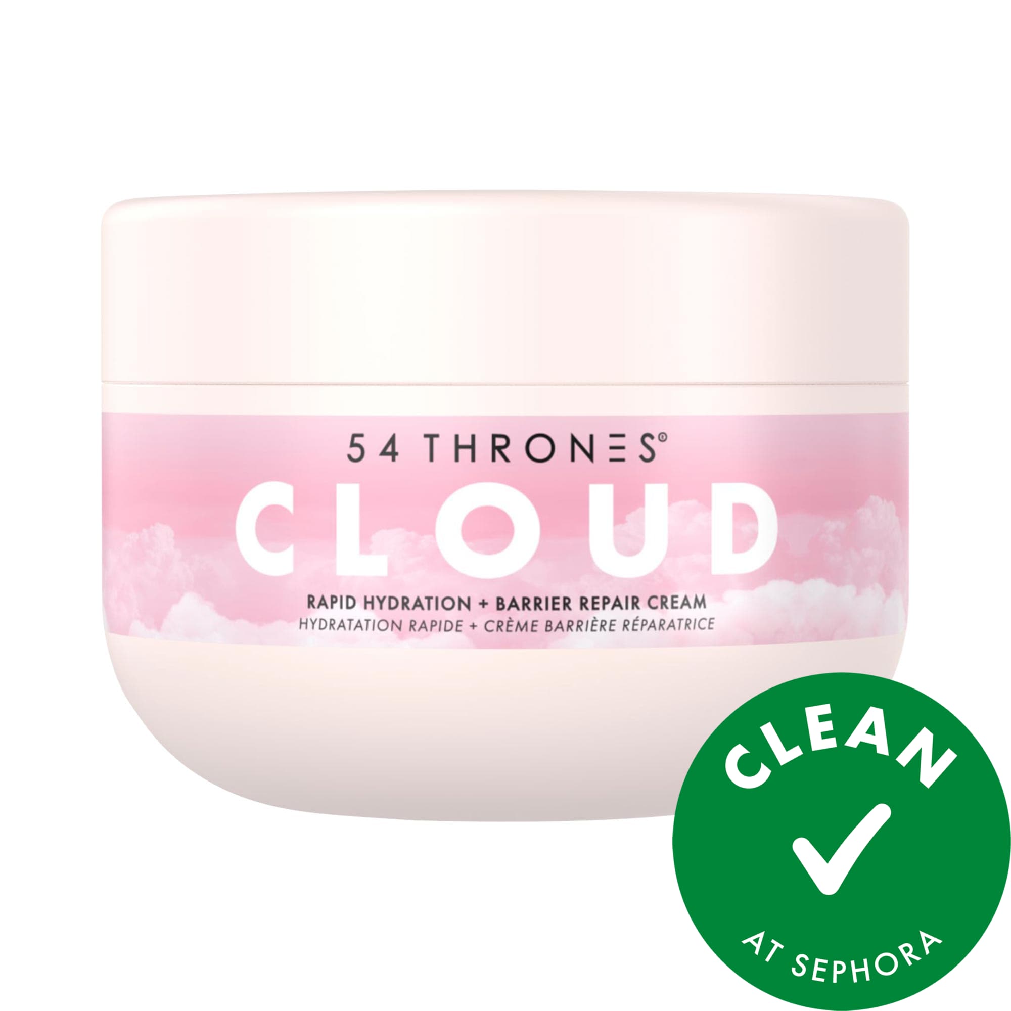54 Thrones Barrier Repair Cloud Body Cream with Peptides + Hyaluronic Acid Rose Hibiscus 5 oz / 150 mL