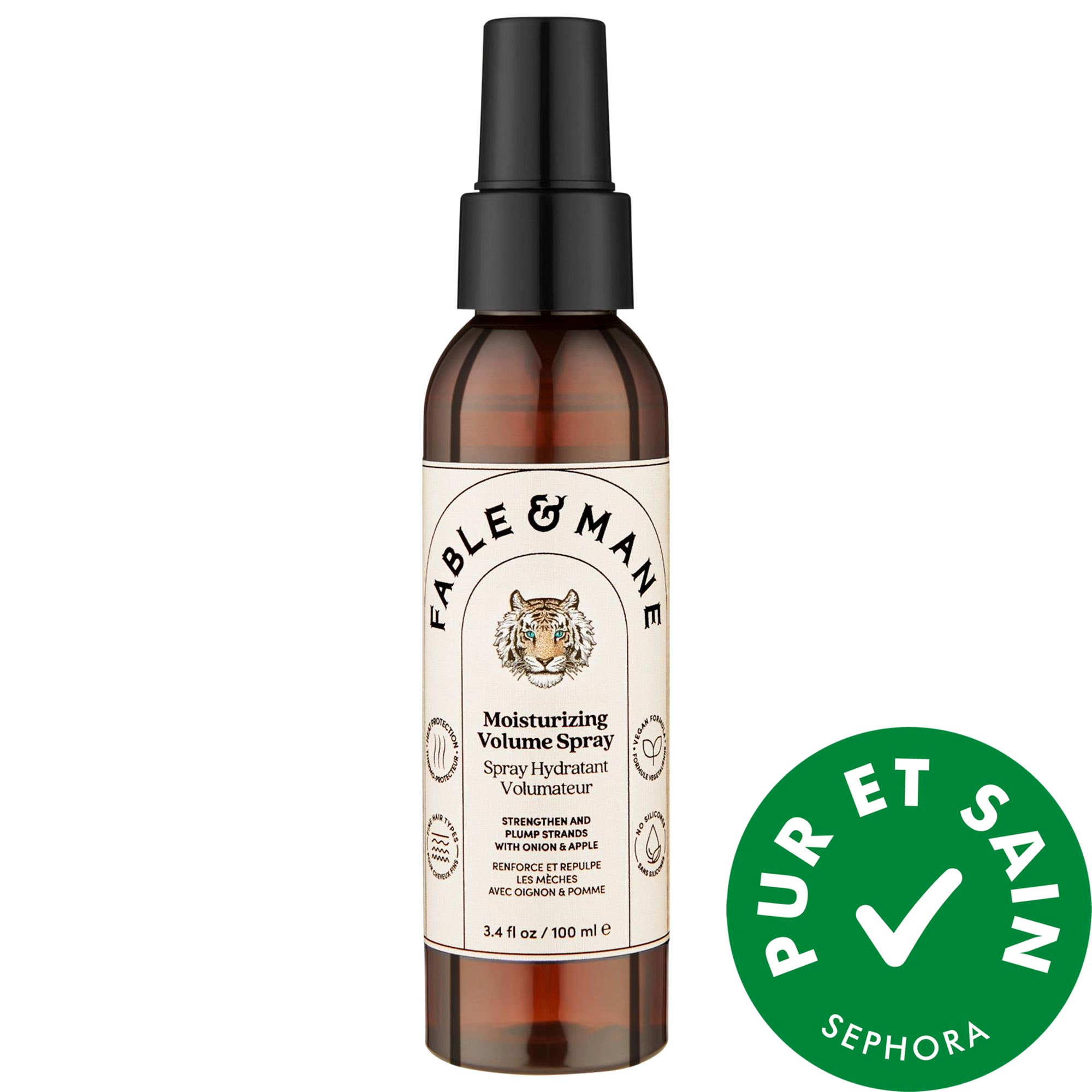 Fable & Mane Vaporisateur volume hydratant pour cheveux fins et clairsemés 3.4 oz / 100 mL