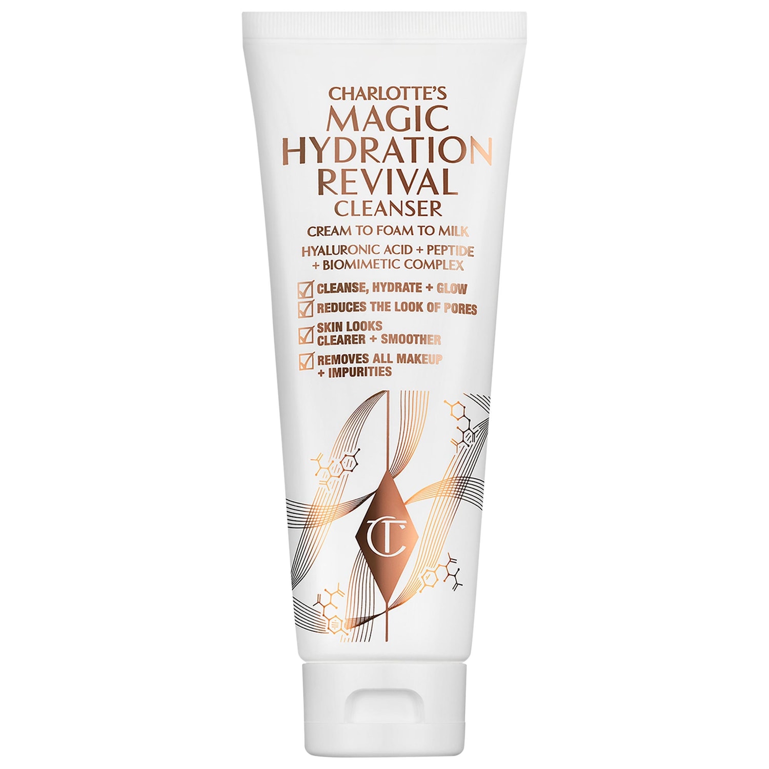 Нежная очищающая пенка Charlotte Tilbury Magic Revival с гиалуроновой кислотой