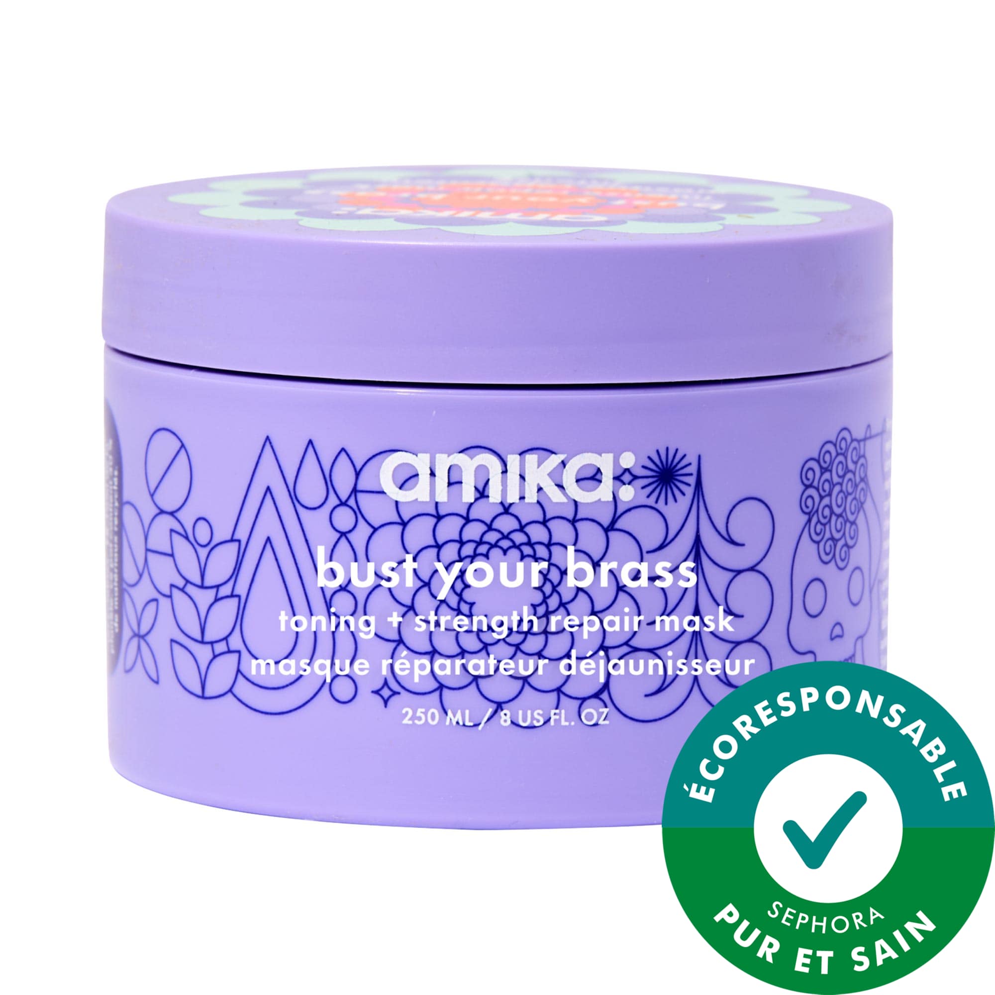 amika Masque réparateur fortifiant et tonifiant BUST Your Brass 8 oz/ 250 ml