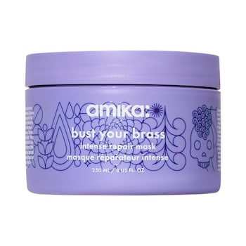 Bust Your Brass Cool Blonde Purple Intense Repair Hair Mask - amika | Sephora