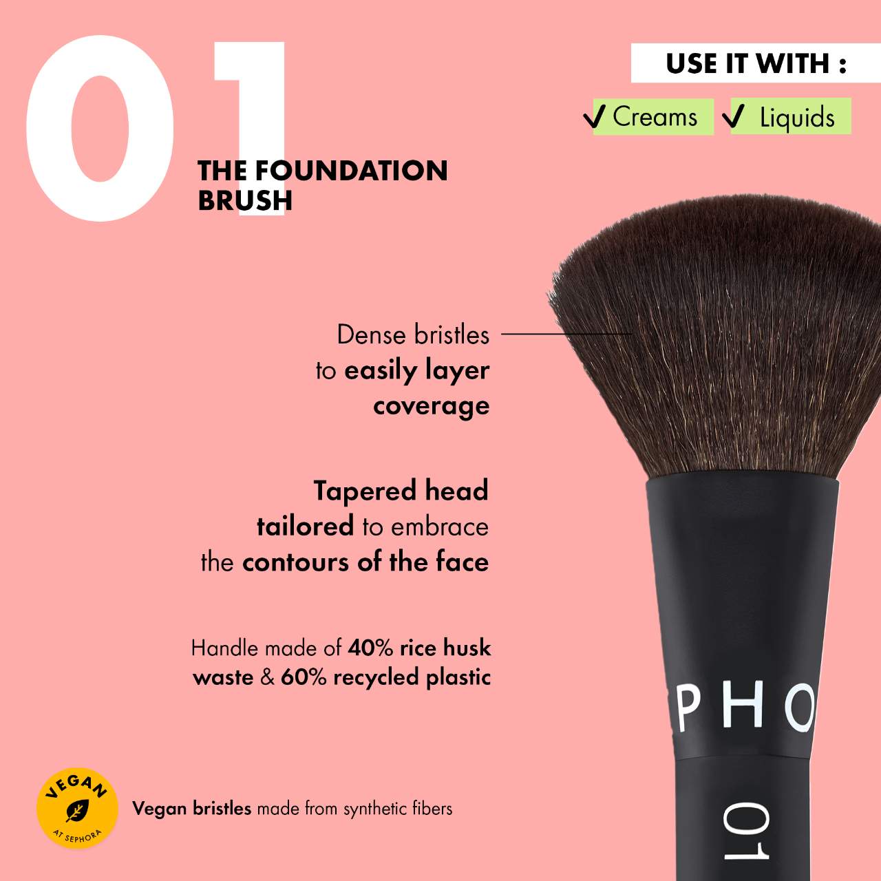 Кисть для тональной основы Sephora Collection Essential Brush 01 — фото 4