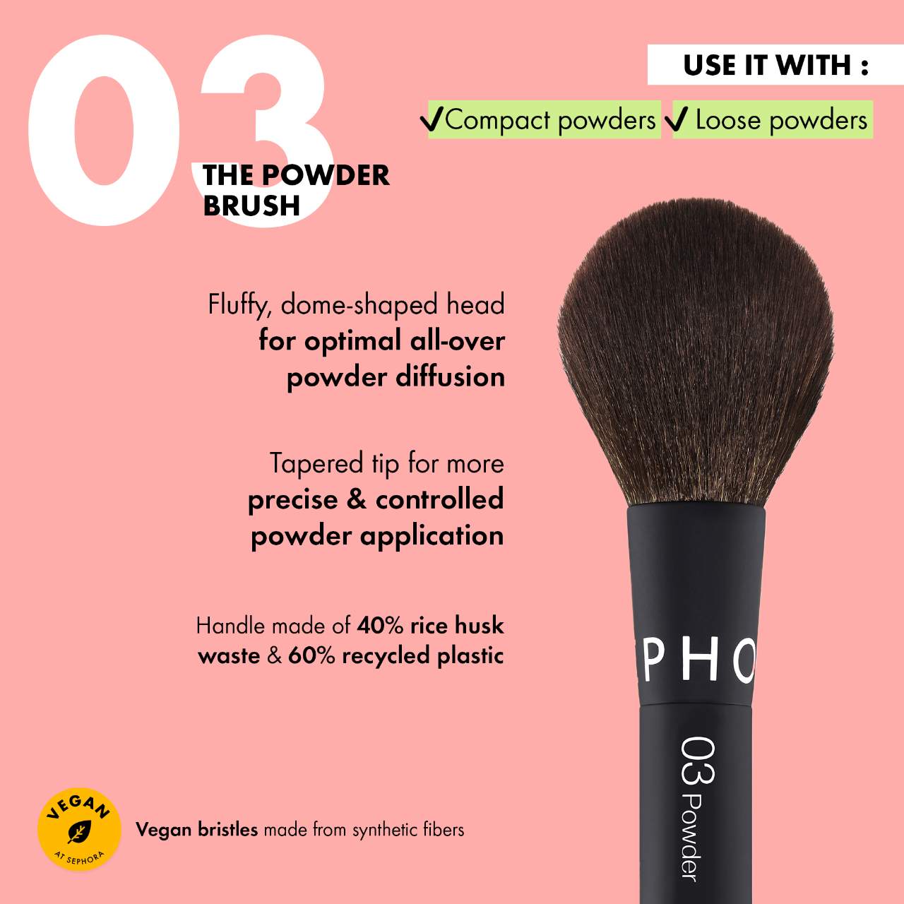 Кисть для пудры Sephora Collection Essential Brush 03 — фото 4