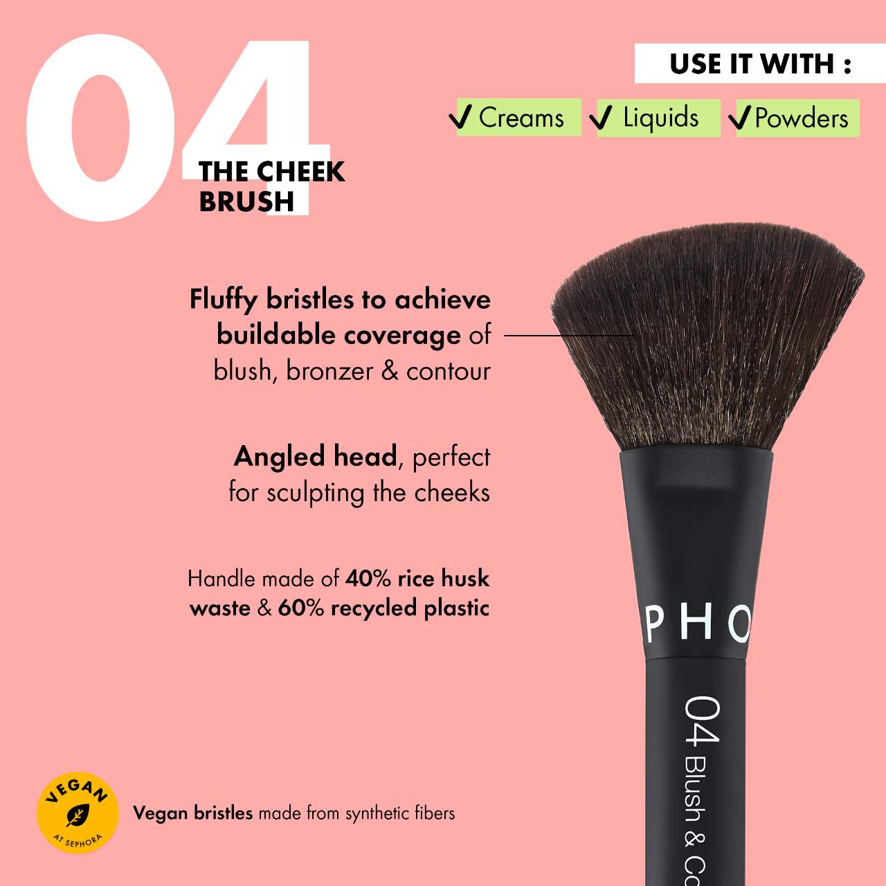 Кисть для румян Sephora Collection Essential Brush 04 — фото 4