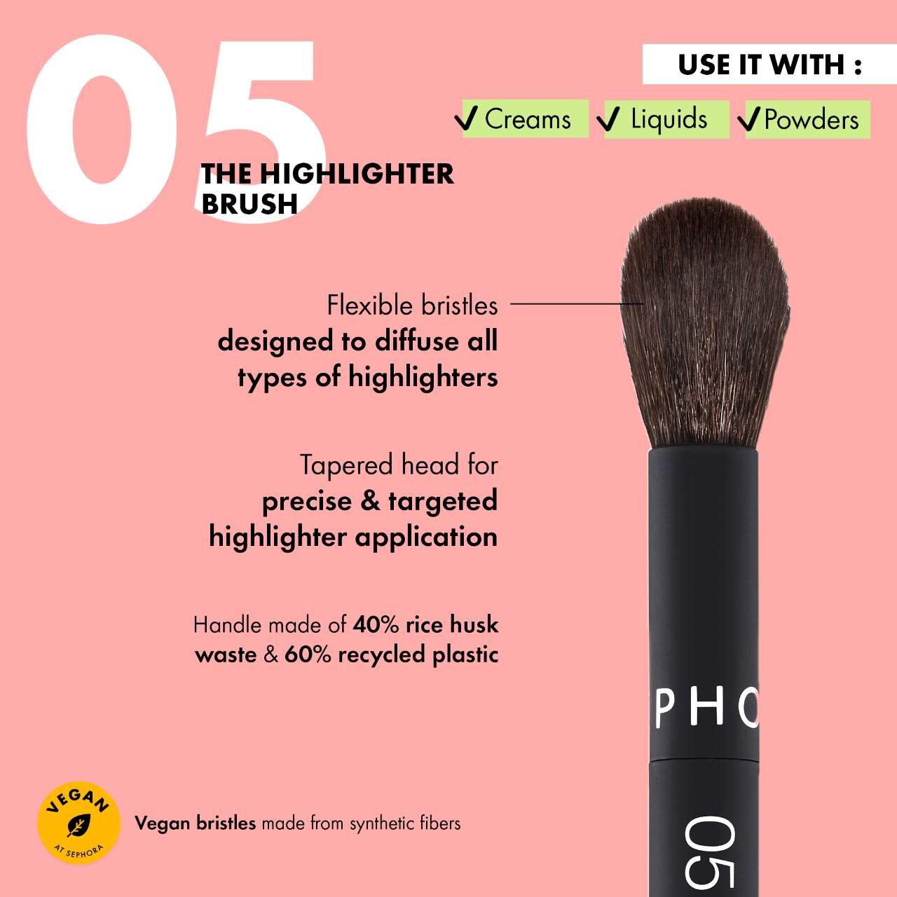 Кисть для хайлайтера Sephora Collection Essential Brush 05 — фото 4