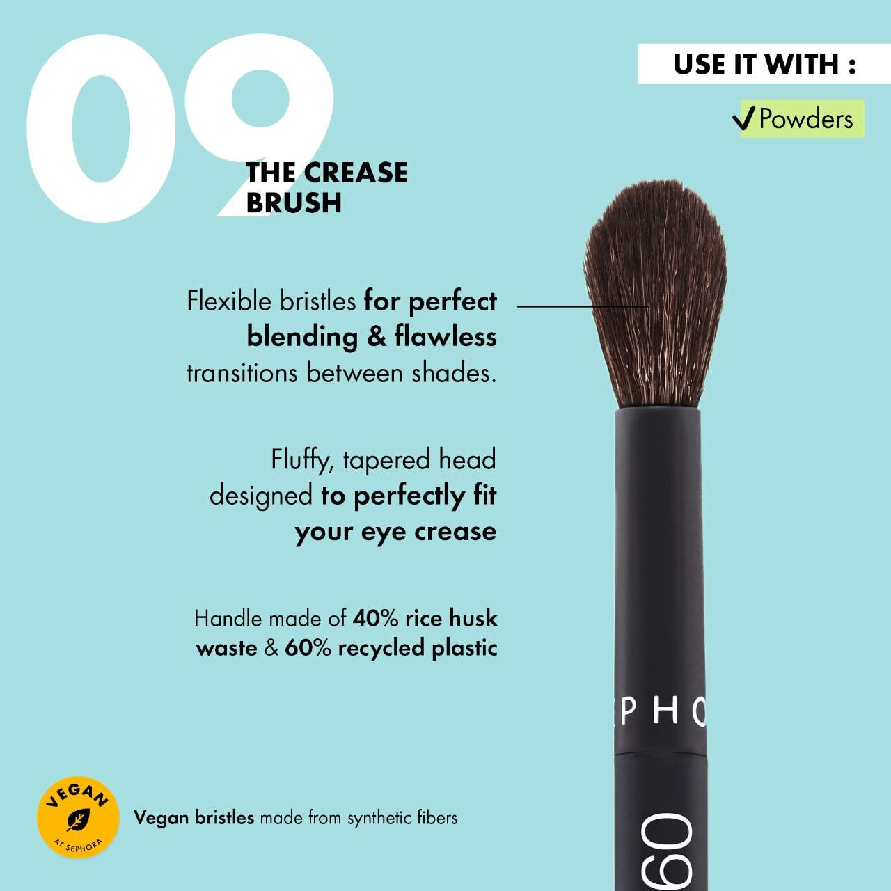 Кисть для складки века Sephora Collection Essential Brush 09 — фото 4