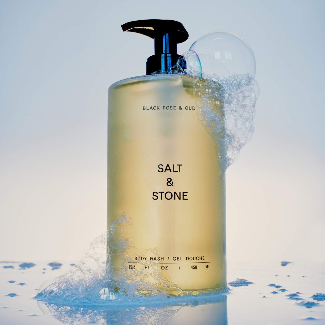 Смягчающий гель для душа Salt & Stone Black Rose & Oud, сменный блок — фото 2