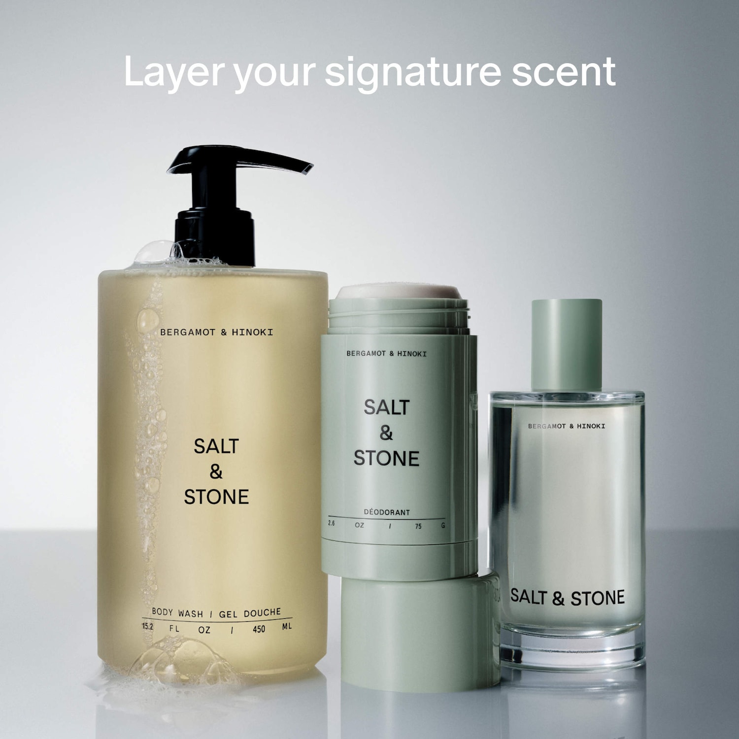 Смягчающий гель для душа Salt & Stone Bergamot & Hinoki, сменный блок — фото 8