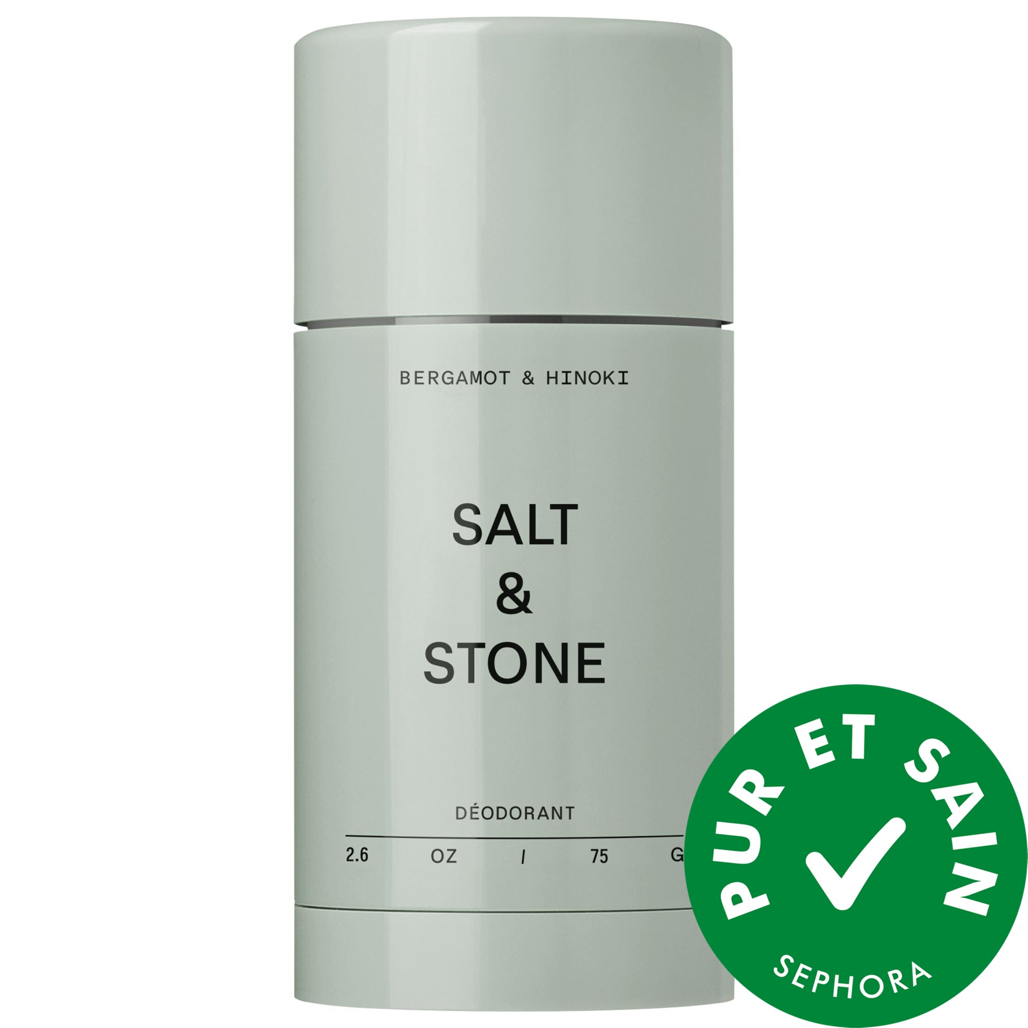 Salt & Stone Déodorant sans aluminium très puissant à la bergamote et au hinoki 2.6 oz