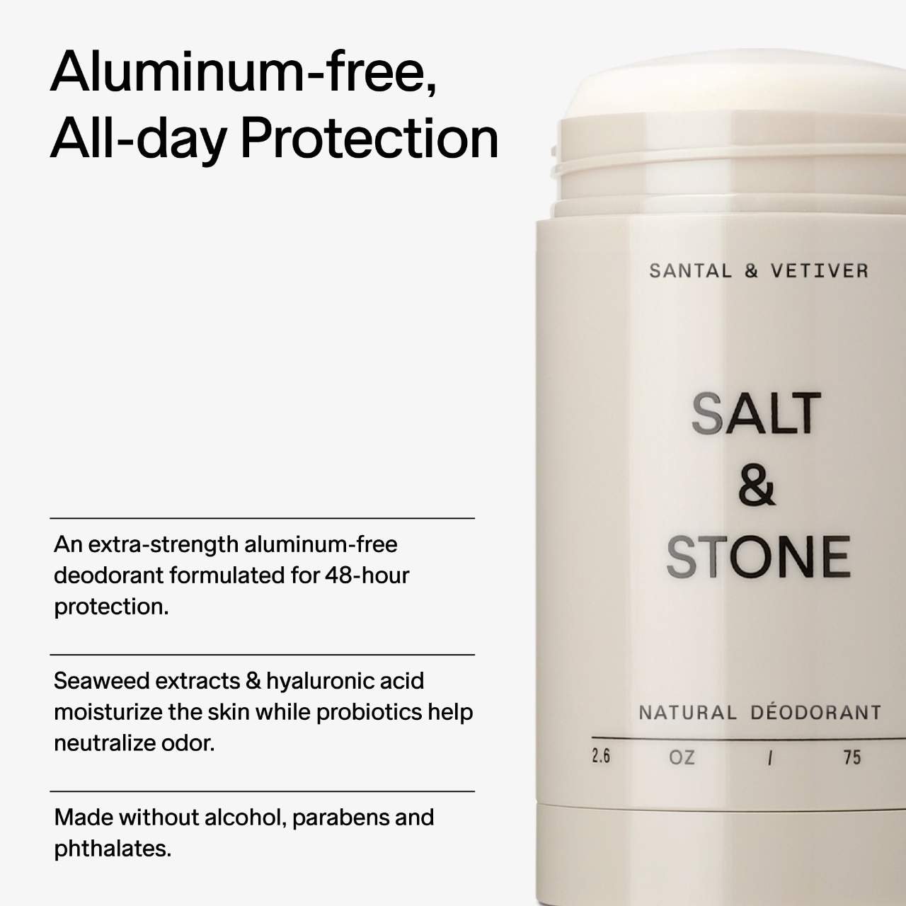 Дезодорант без алюминия повышенной эффективности Salt & Stone Santal & Vetiver — фото 6