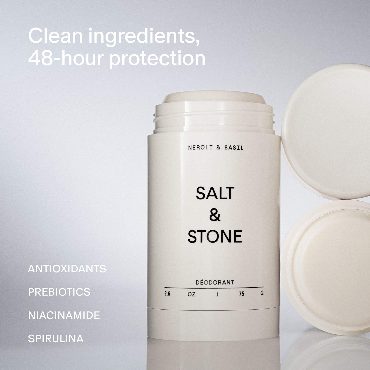 Neroli & Basil Extra-Strength Aluminum-Free Deodorant - Salt