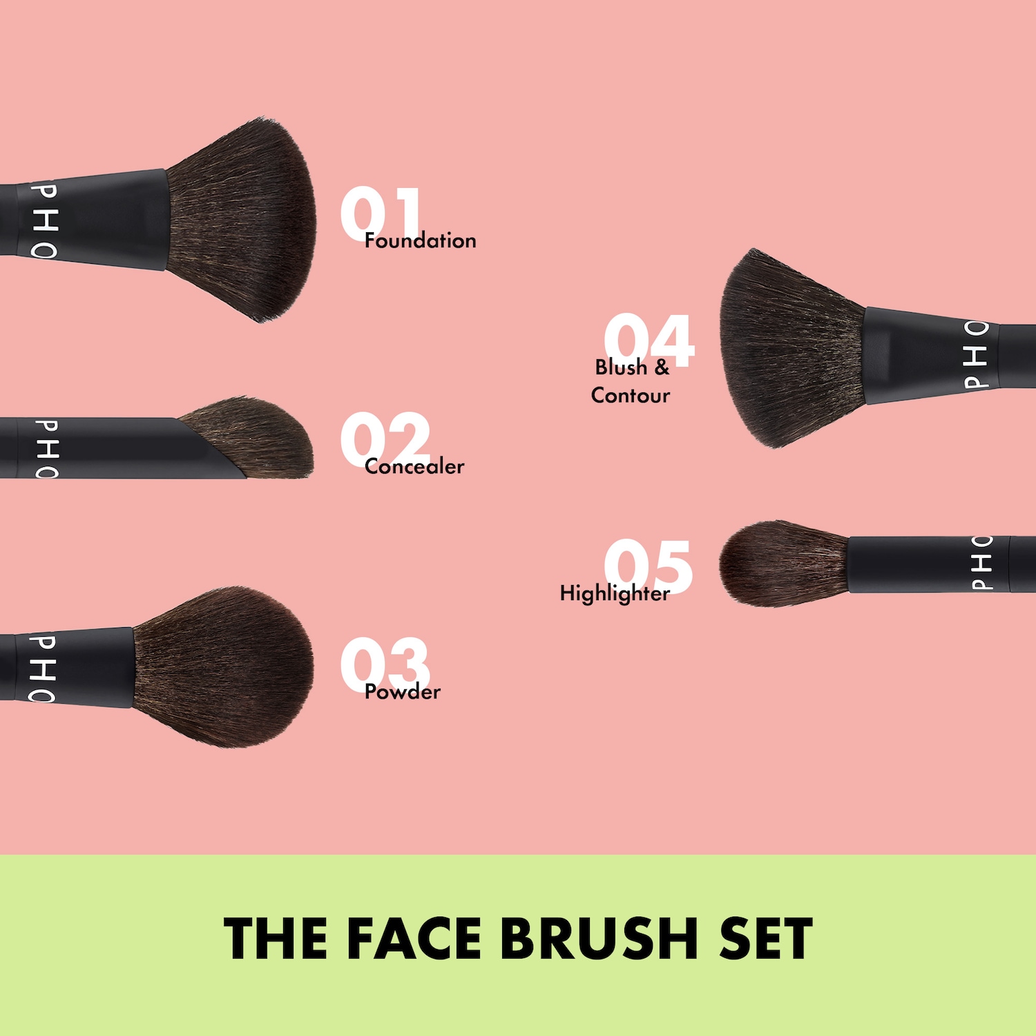 Набор кистей для лица Sephora Collection The Face Brush Set — фото 4