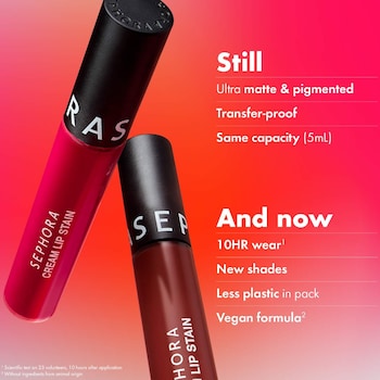 Lot De 3 Rouges à Lèvres Sephora Cream Lip Stain - N°9, Fini Mat - 5 Ml Chaque, Neufs