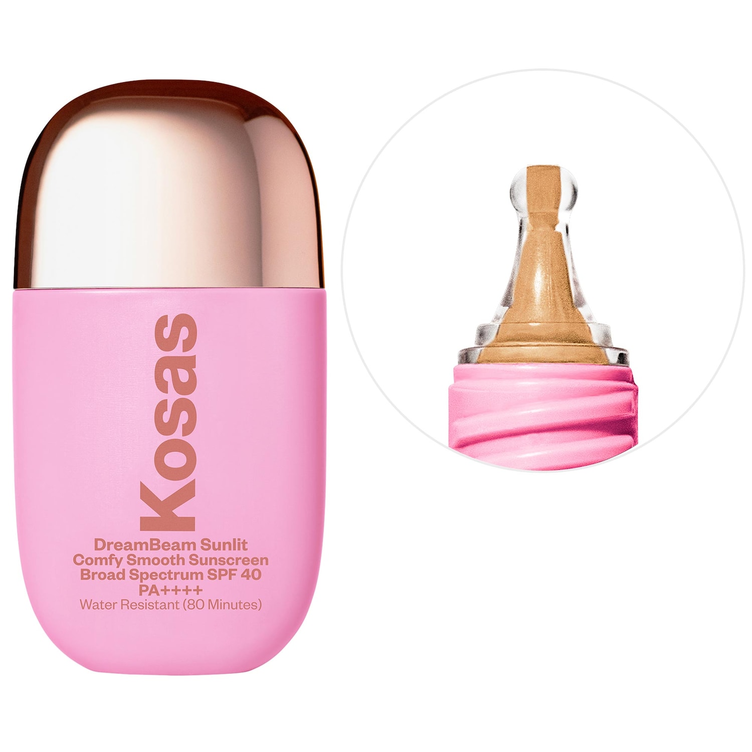 Минеральный солнцезащитный крем без силикона Kosas DreamBeam SPF 40 с пептидами — фото 2