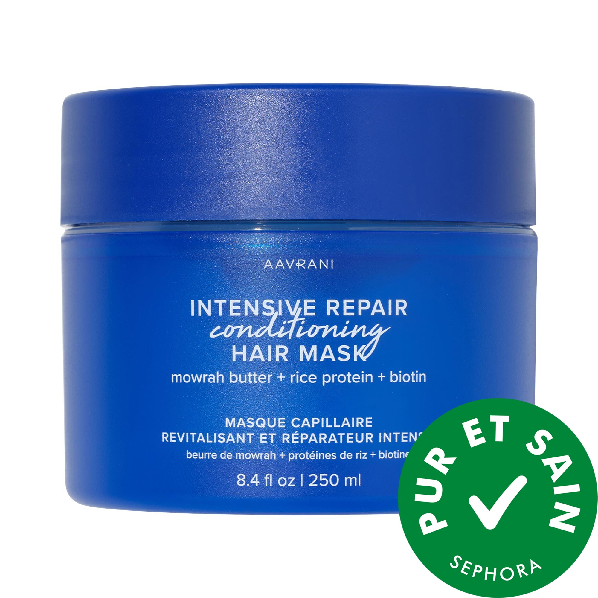 AAVRANI Masque revitalisant en profondeur pour cheveux secs et abîmés 8.4 oz