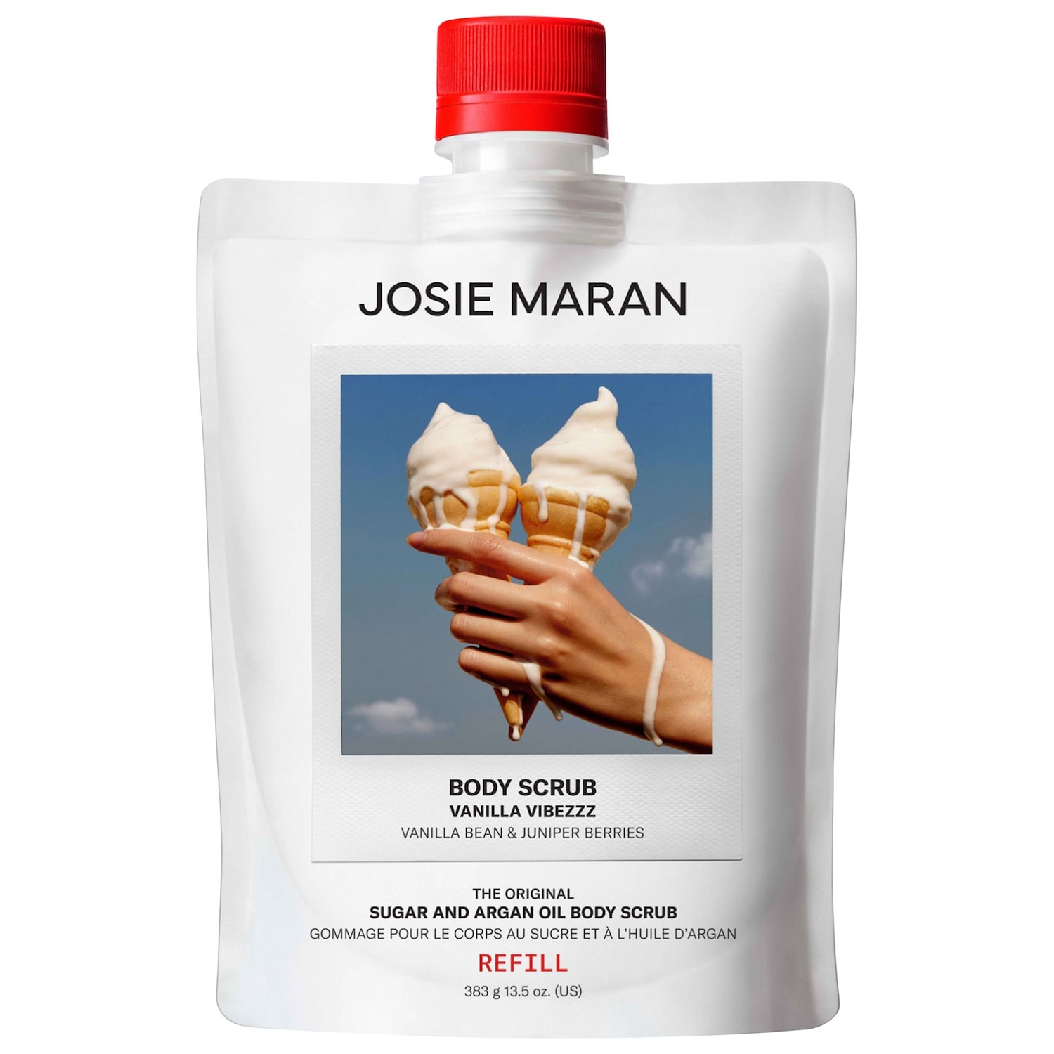 Скраб для тела с аргановым маслом и сахаром Josie Maran Vanilla Vibezzz, сменная банка — фото 1