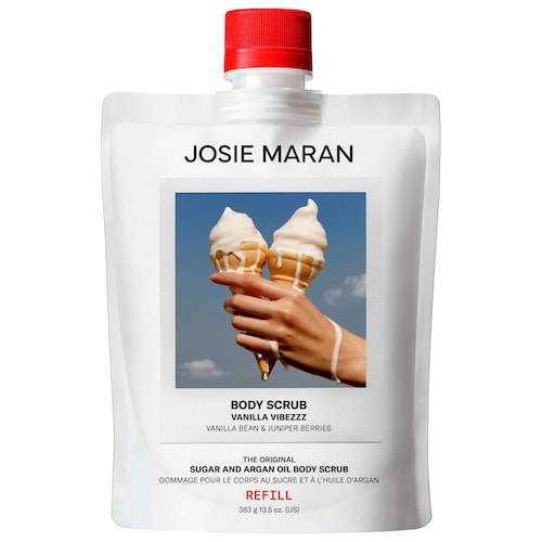 Скраб для тела с аргановым маслом и сахаром Josie Maran Vanilla Vibezzz, сменная банка