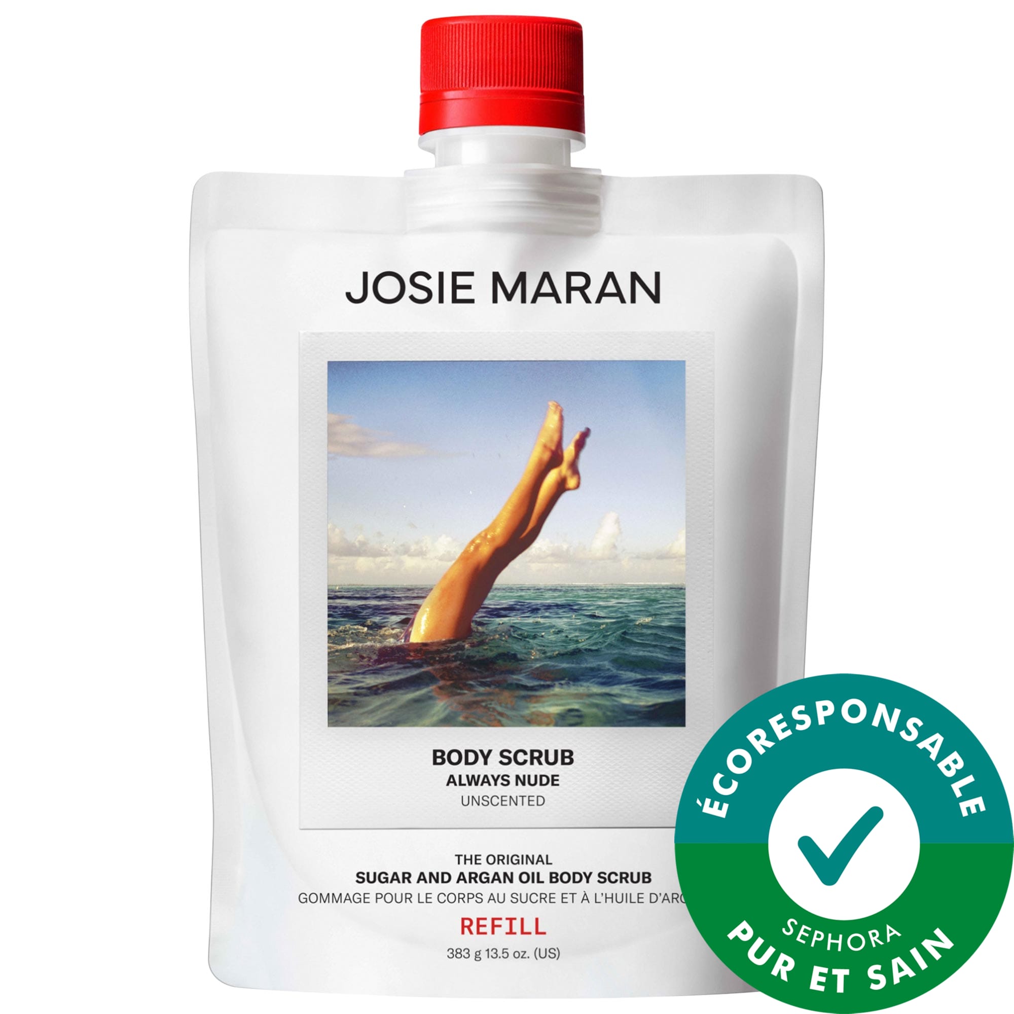 JOSIE MARAN Baume exfoliant pour le corps à l'huile d'argan et au sucre Always Nude (non parfumé) oz