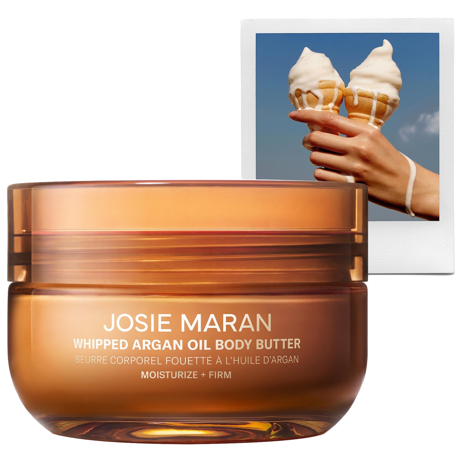 Взбитое масло для тела с аргановым маслом Josie Maran Vanilla Vibezzz, сменная банка — фото 1