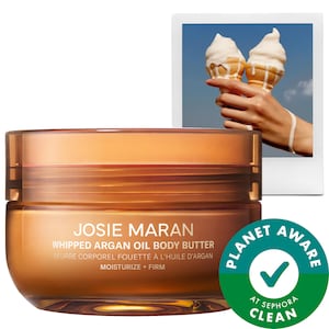 Josie Maran Vanilla Vibezzz - Whipped Argan Oil Refillable Firming Body Butter Jar INTERNATIONAL SHIPPING