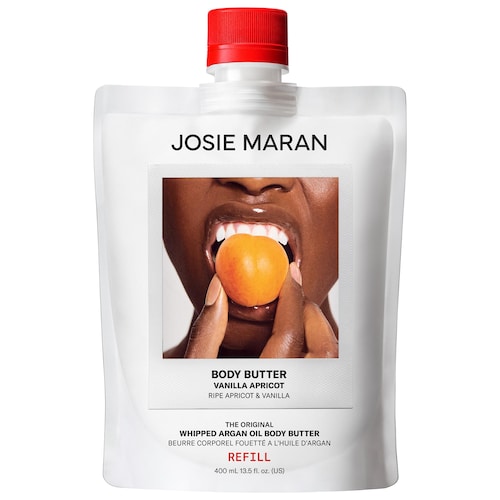 Взбитое масло для тела с аргановым маслом Josie Maran Vanilla Apricot, сменная банка