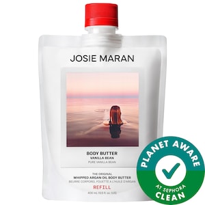 Josie Maran Vanilla Bean - Whipped Argan Oil Refillable Firming Body Butter Jar INTERNATIONAL SHIPPING