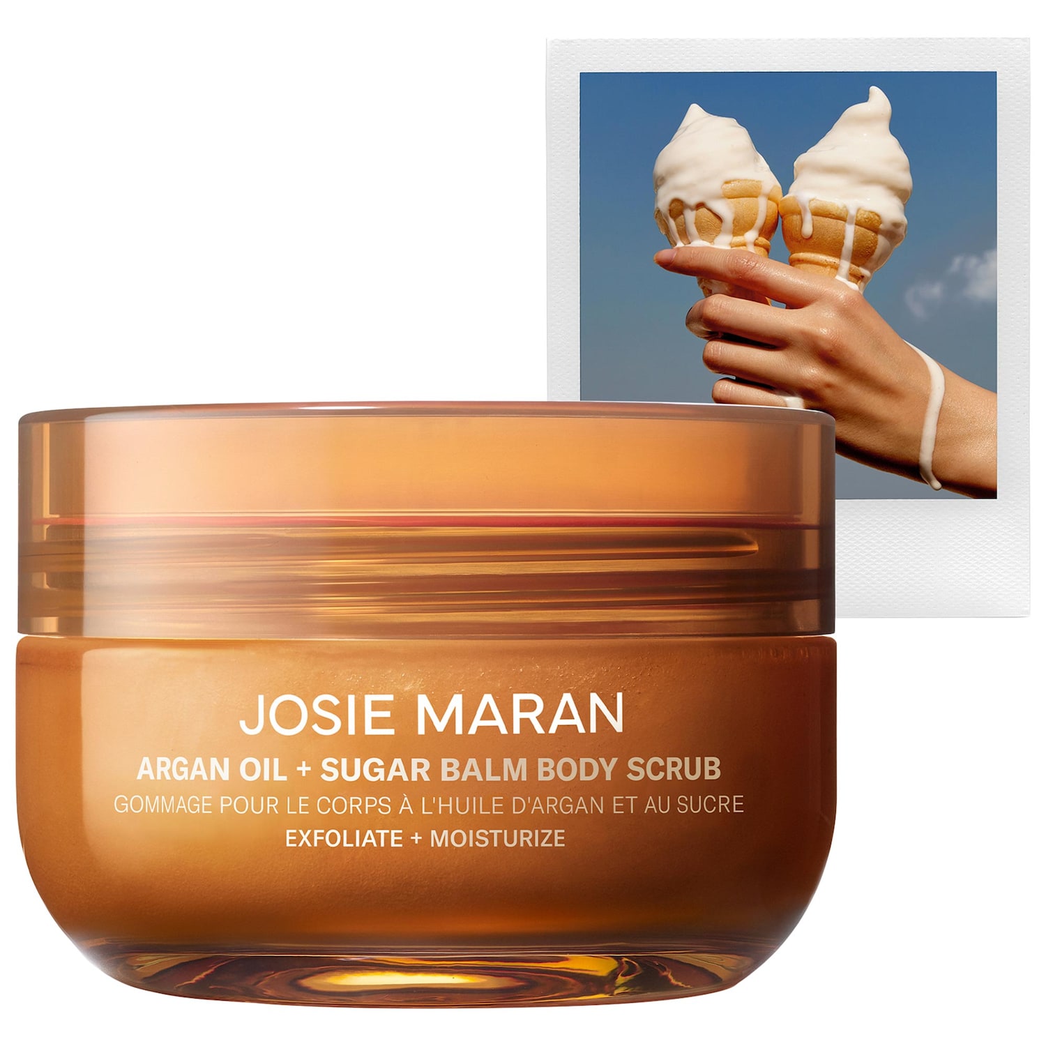 Скраб для тела с аргановым маслом и сахаром Josie Maran Vanilla Vibezzz, сменная банка — фото 2