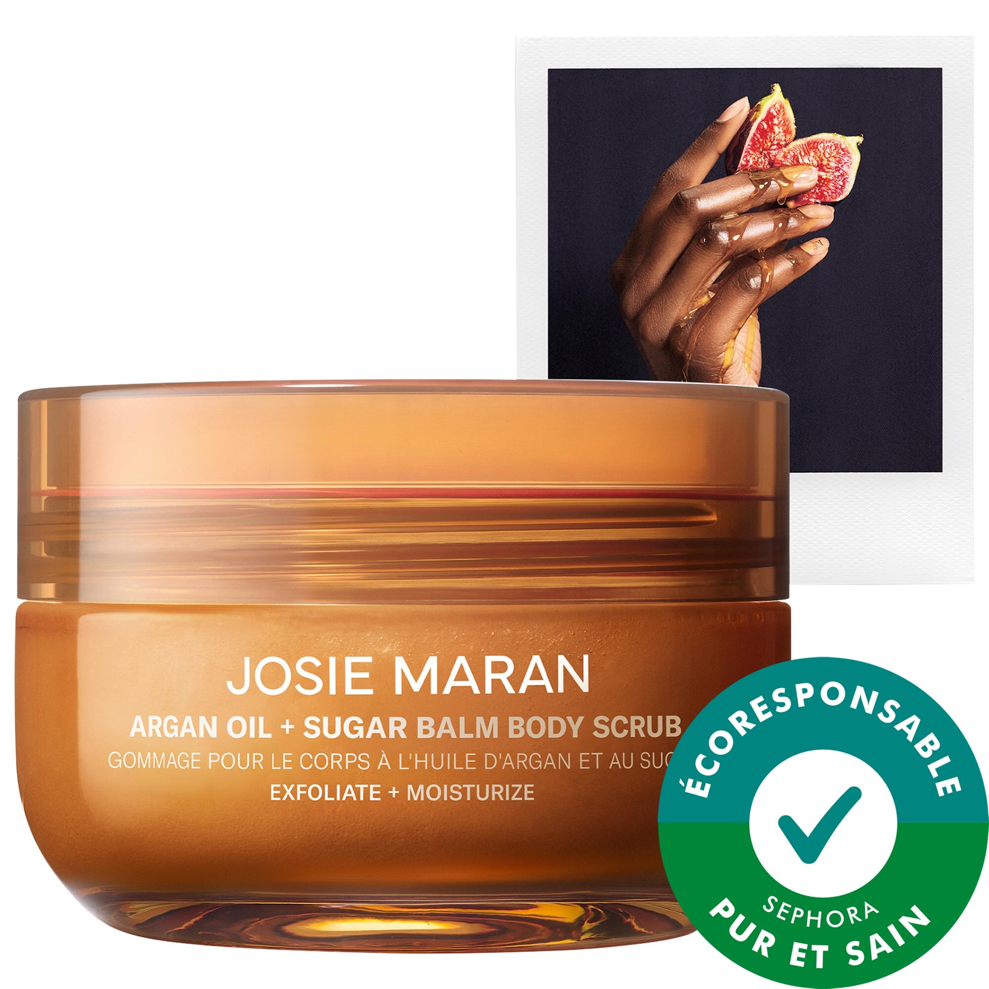 JOSIE MARAN Baume exfoliant rechargeable à l'huile d'argan et au sucre Bohemian Fig oz