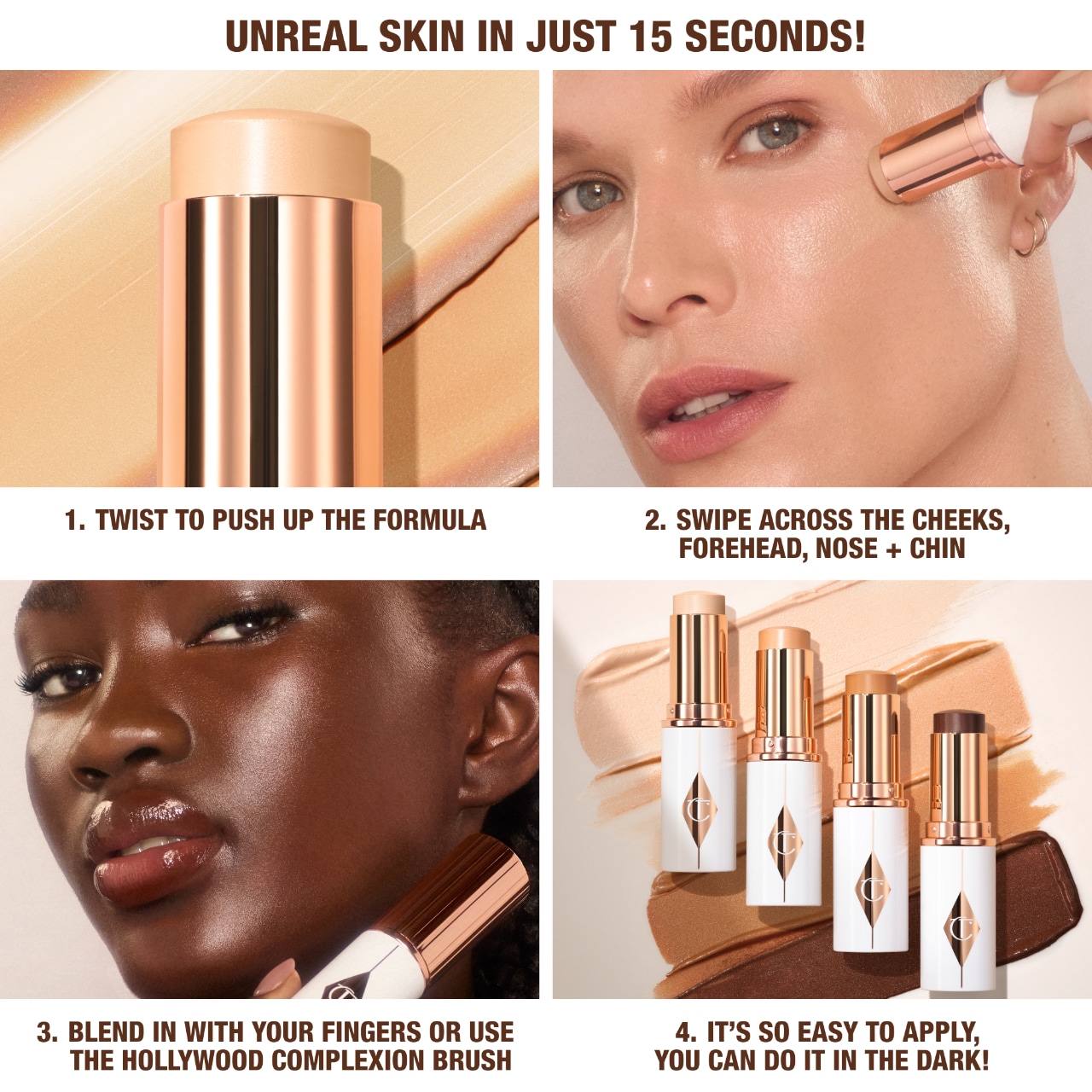 Тональный стик Charlotte Tilbury Unreal Skin увлажняющий — фото 3