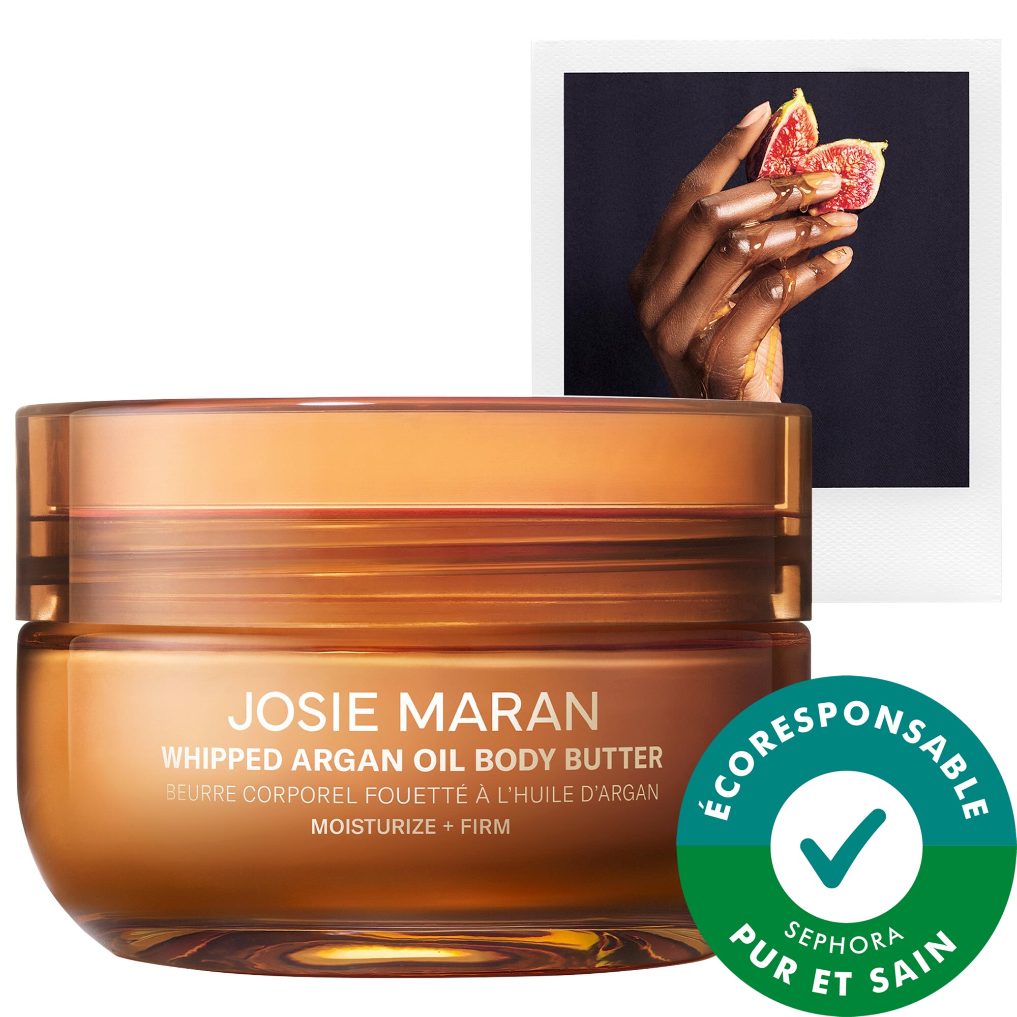 JOSIE MARAN Beurre corporel raffermissant rechargeable avec huile d'argan fouettée Bohemian Fig oz