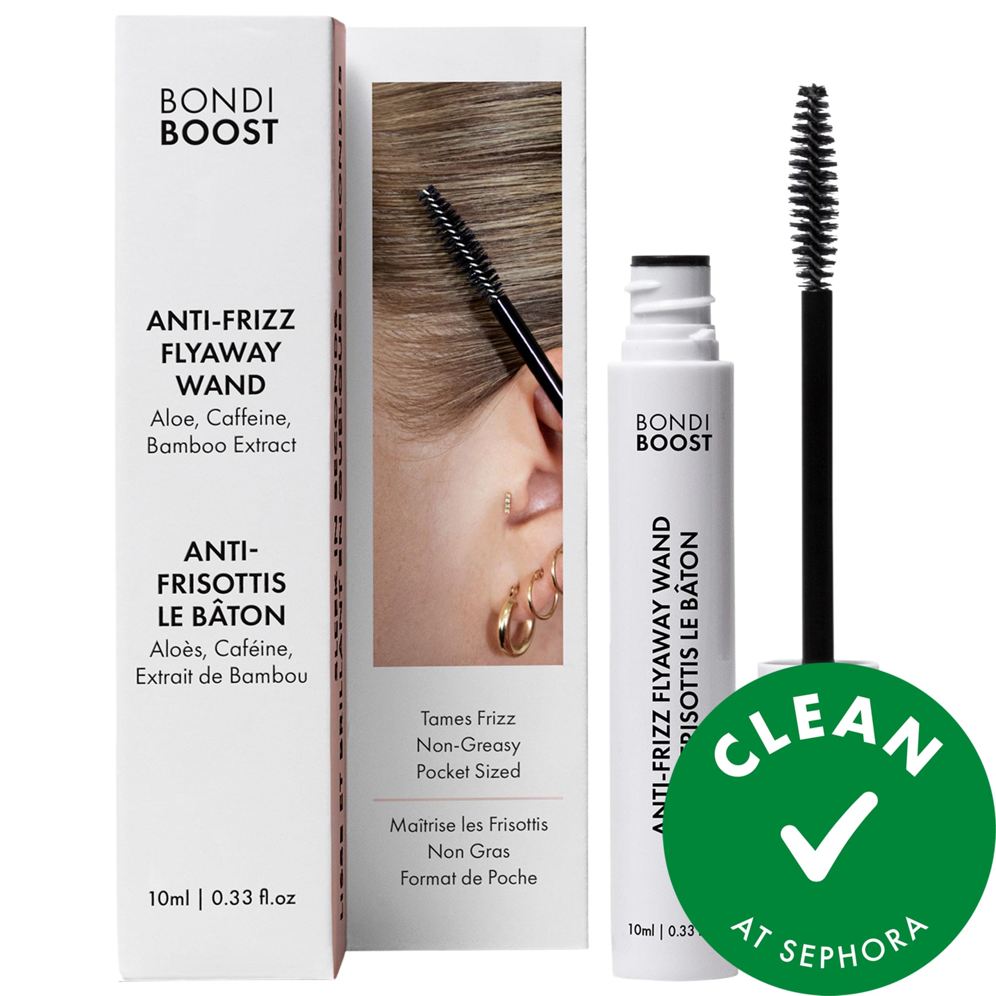 BondiBoost Anti-Frizz Fly Away Wand Hair Serum with Aloe Vera and Caffeine 10 mL