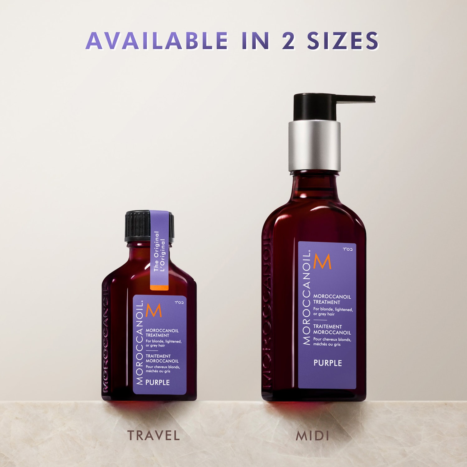 Mini Moroccanoil Treatment Purple Hair Oil for Blonde Hair