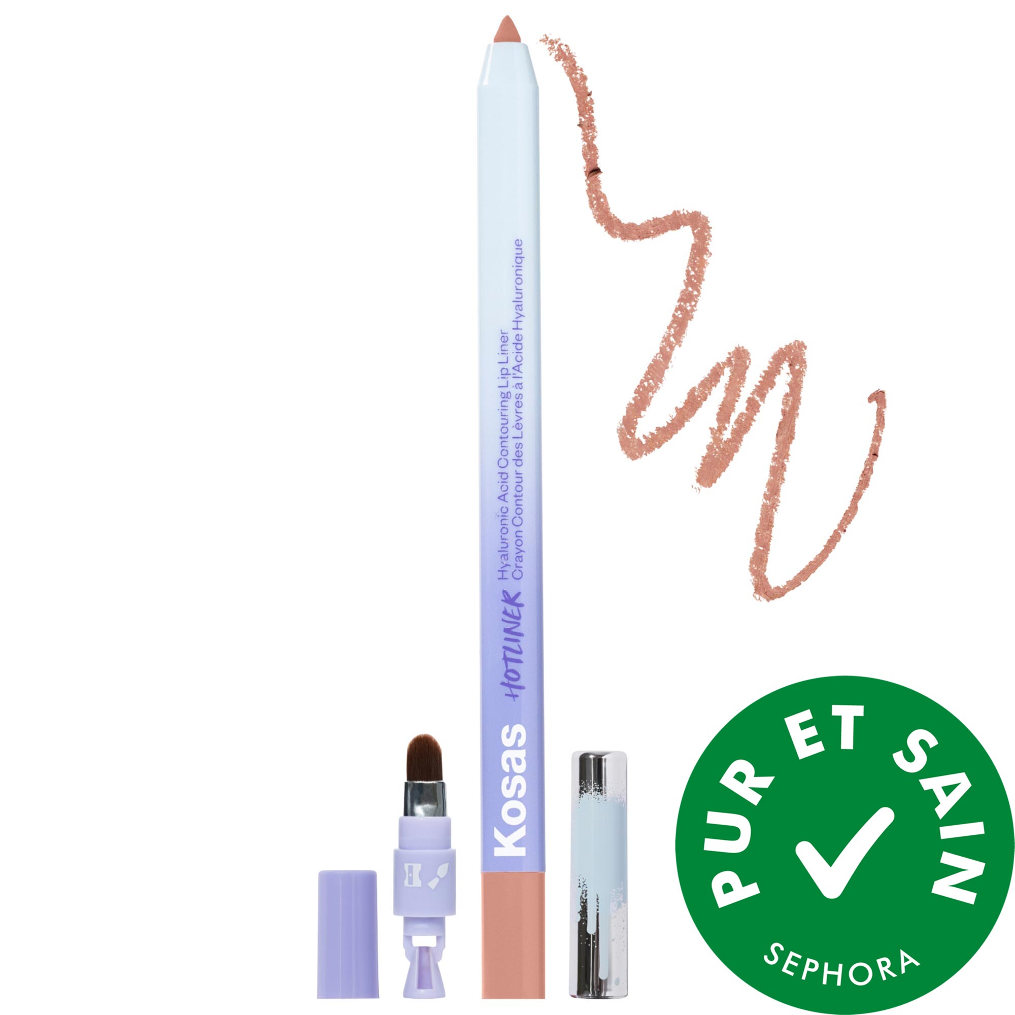 Kosas Ligneur contour des lèvres à l'acide hyaluronique Hotliner oz