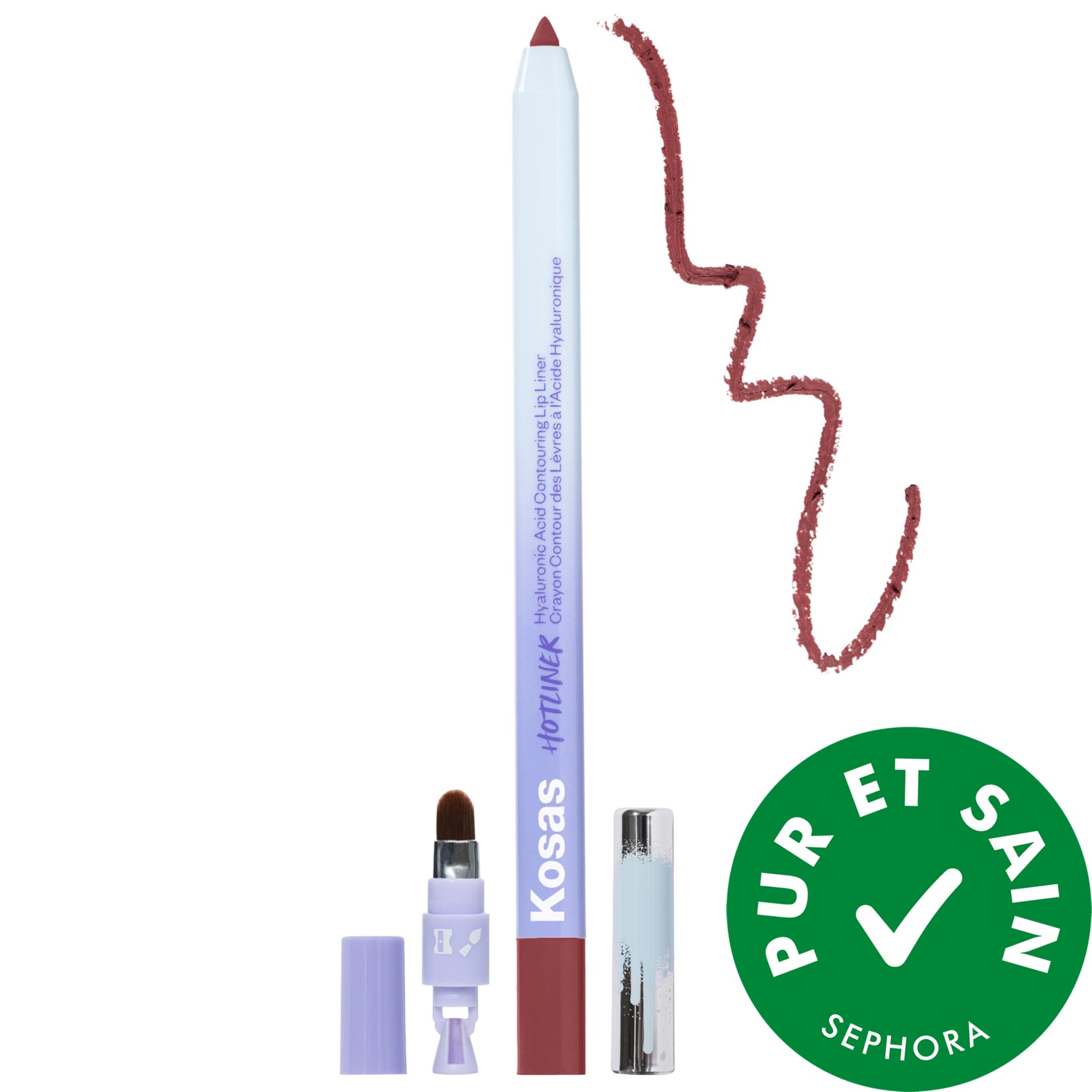 Kosas Ligneur contour des lèvres à l'acide hyaluronique Hotliner oz
