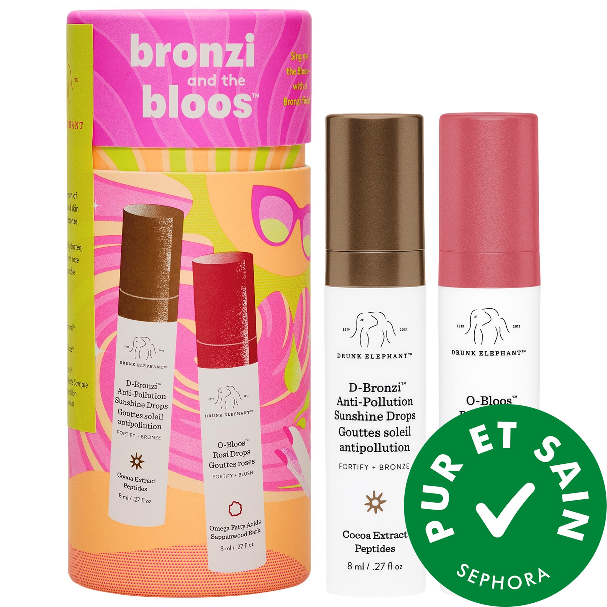 Drunk Elephant Duo de gouttes colorées Bronzi and the Bloos