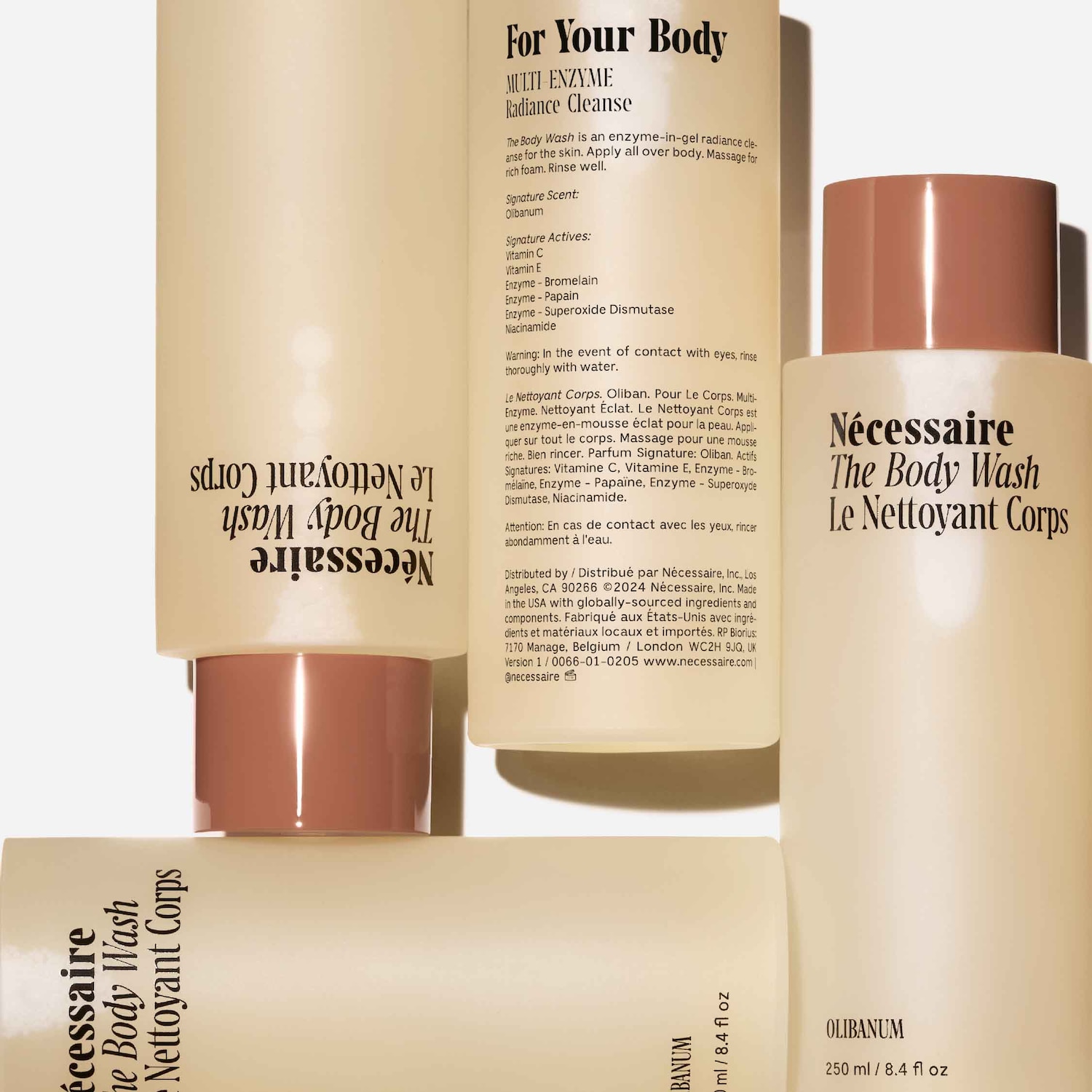 Гель для душа для сияния кожи с витамином C и энзимами Nécessaire The Body Wash Olibanum — фото 4