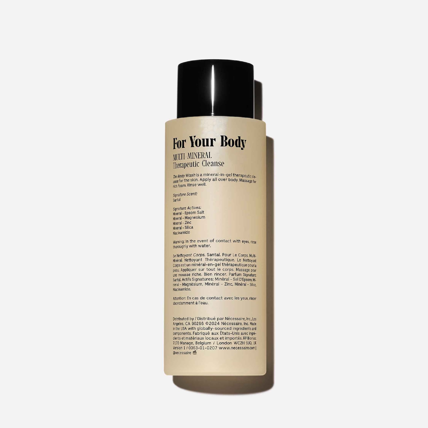 Гель для душа с английской солью и минералами Nécessaire The Body Wash Santal — фото 5