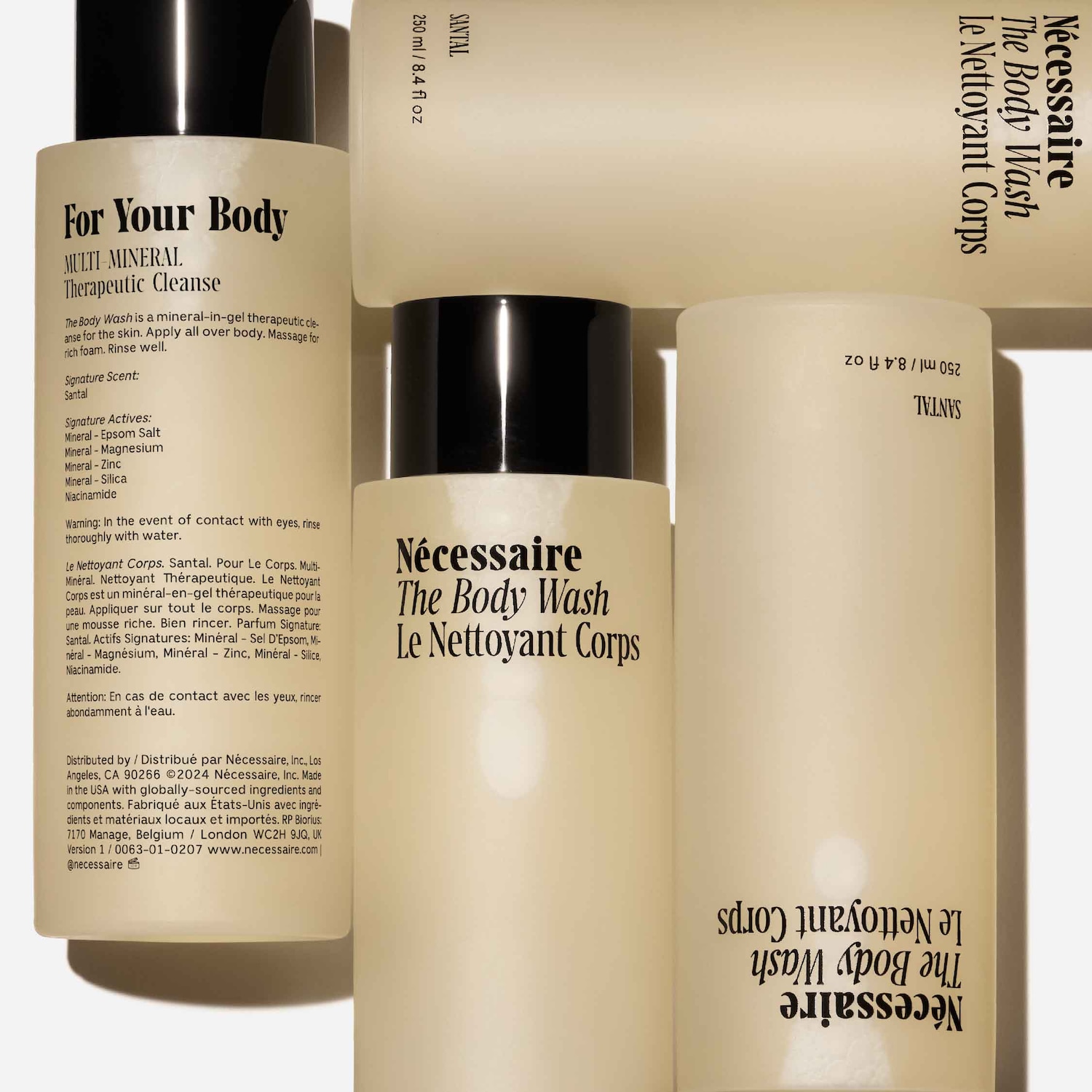 Гель для душа с английской солью и минералами Nécessaire The Body Wash Santal — фото 6