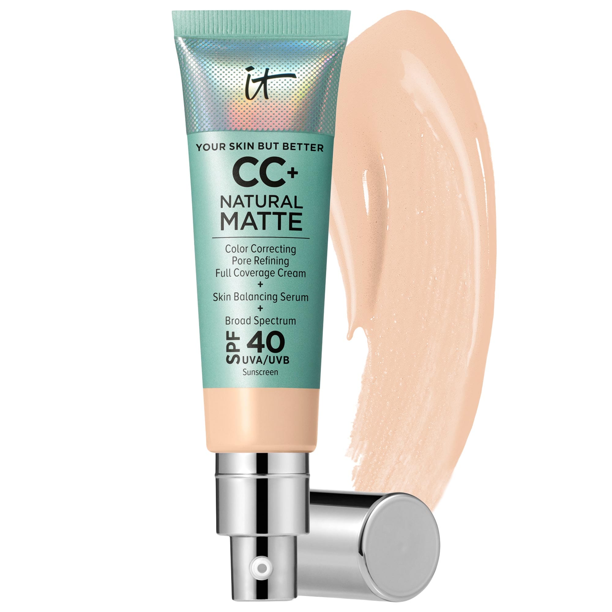 IT Cosmetics CC+ Cream Natural Matte Foundation with SPF 40 1.08 oz / 32 mL