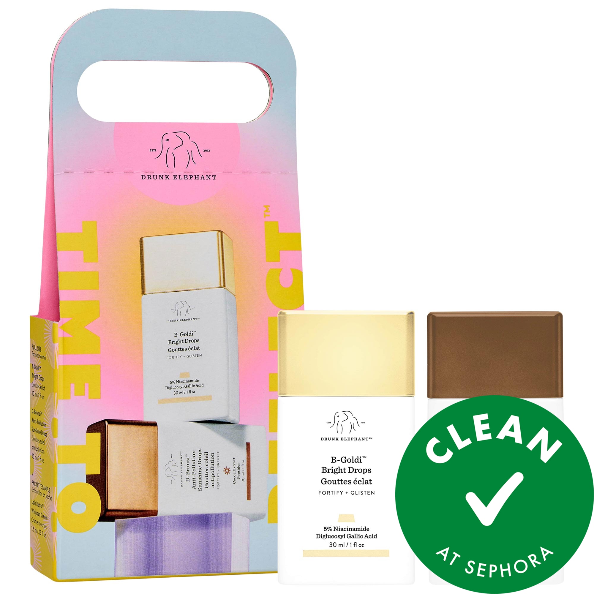 Drunk Elephant Time to Reflect™ Bronze and Brighten Serum Duo