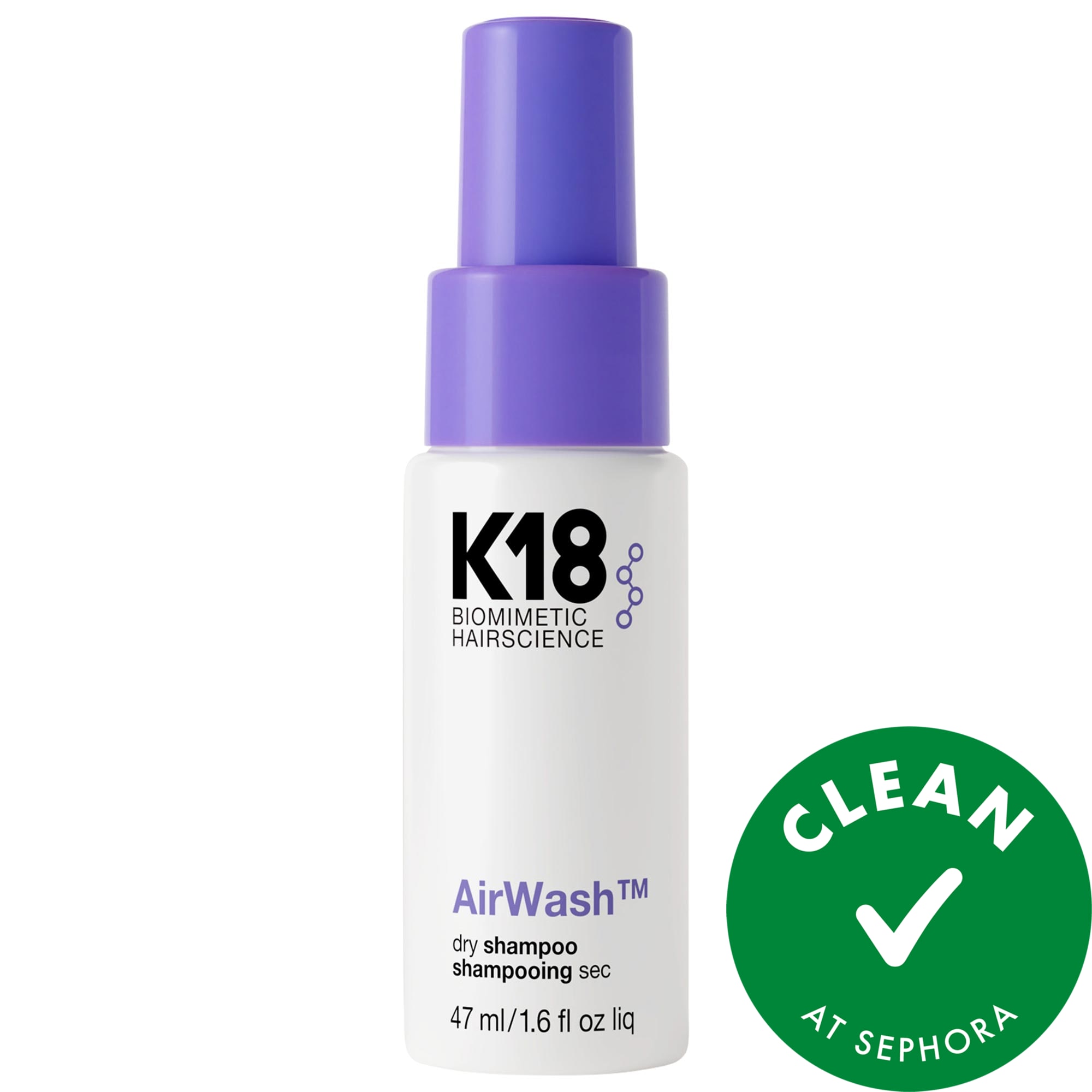 K18 Biomimetic Hairscience Mini AirWash™ Dry Shampoo 1.6 oz / 47 mL
