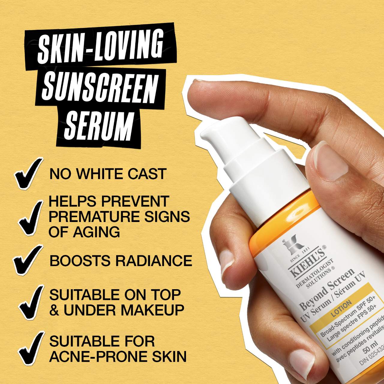 Beyond Screen UV Serum SPF 50 - Kiehl's Since 1851 | Sephora