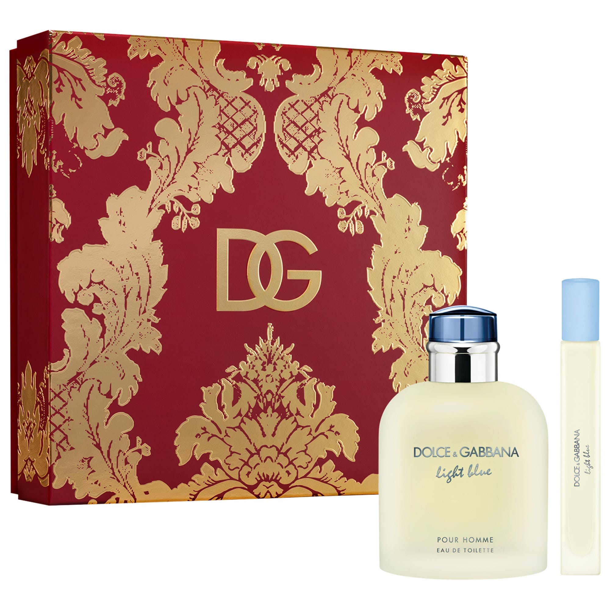dolce gabbana light blue set hombre