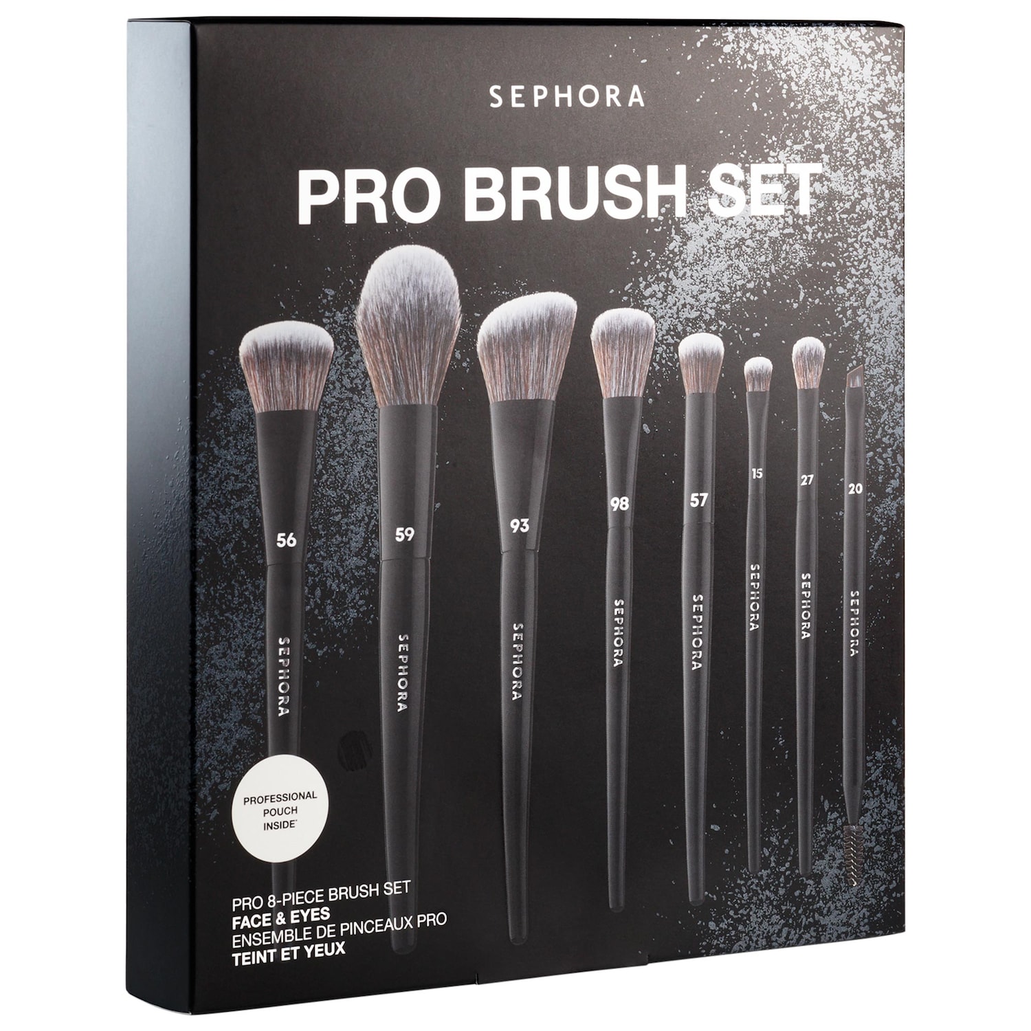Набор из 8 профессиональных кистей для лица и глаз Sephora Collection Pro — фото 2
