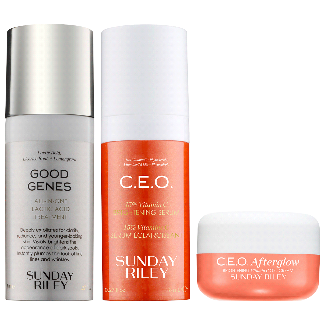 Sunday Riley Good Genes Serum, CEO Serum & CEO Afterglow VIB +