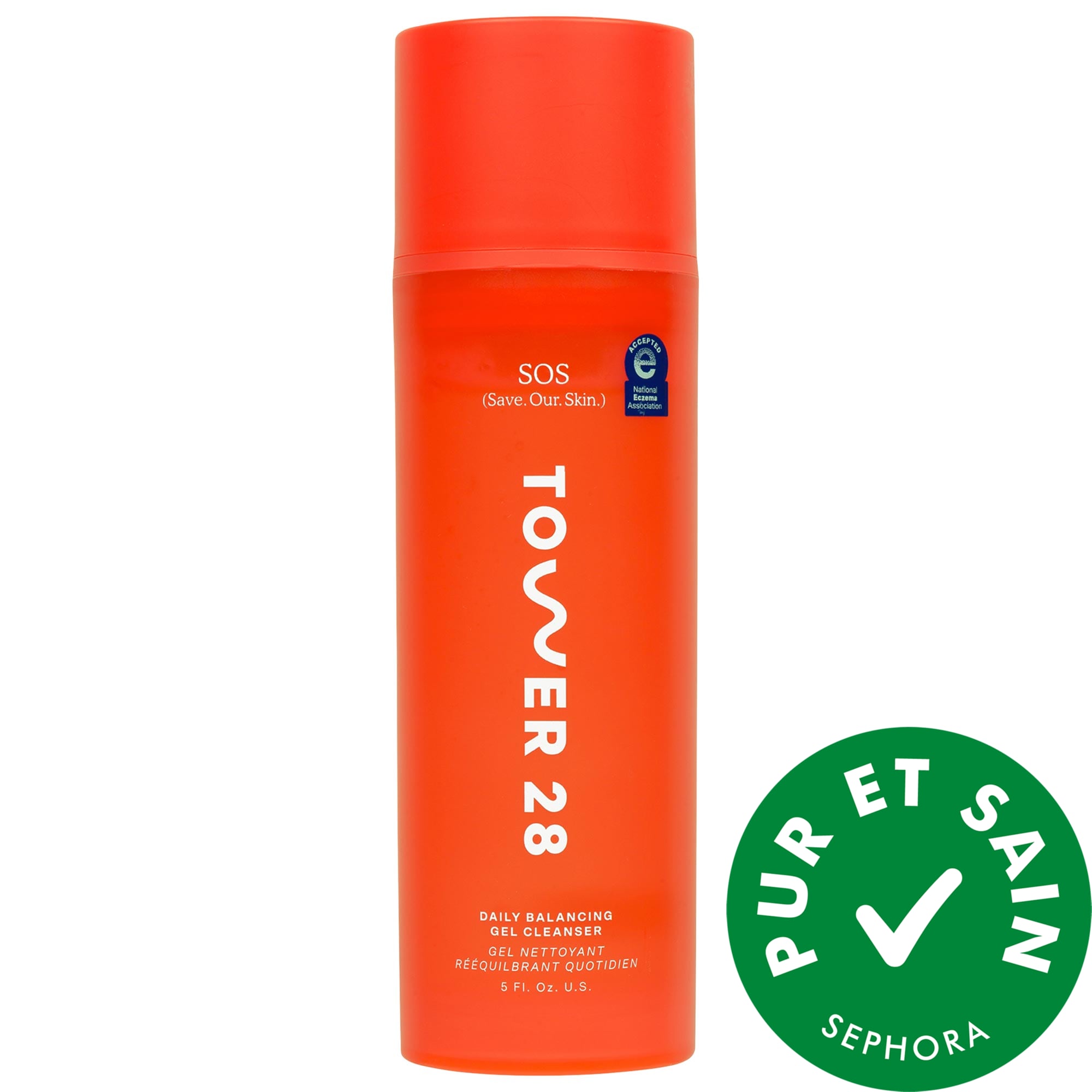 Tower 28 Beauty Gel nettoyant hydratant doux et démaquillant SOS 5 fl oz. / 148 ml