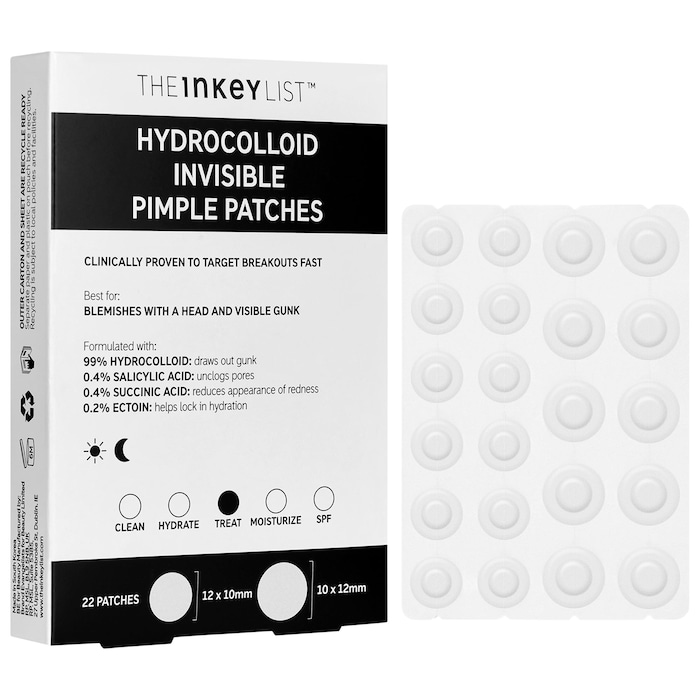 The INKEY List Hydrocolloid Invisible Pimple Patches + Salicylic Acid