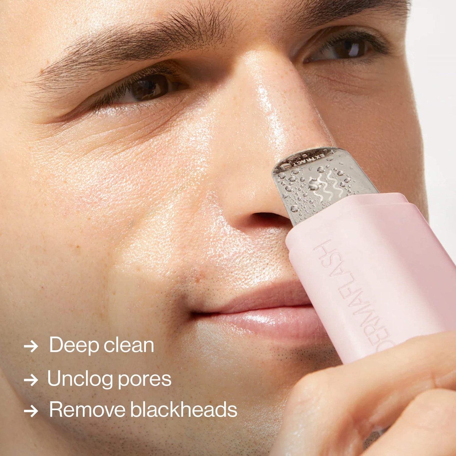 Ультразвуковой очиститель пор и аппарат для ввода средств Dermaflash DERMAPORE+, цвет: Пудровый — фото 3